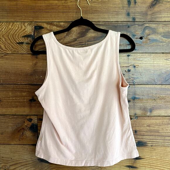 Light pink embroidered t shirt tank womens medium - Picture 4 of 4